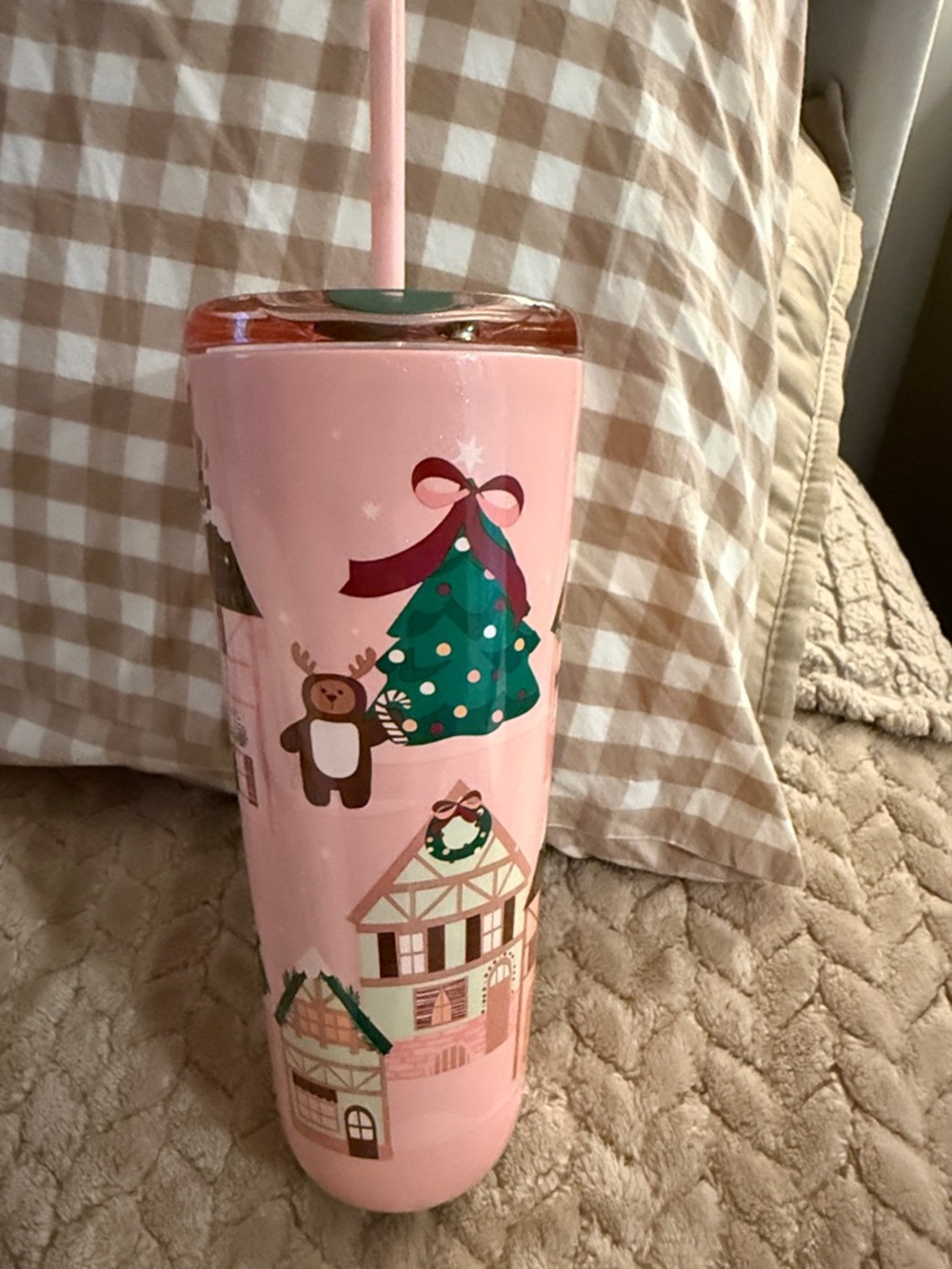 Starbucks Pink Winter Village Tumbler